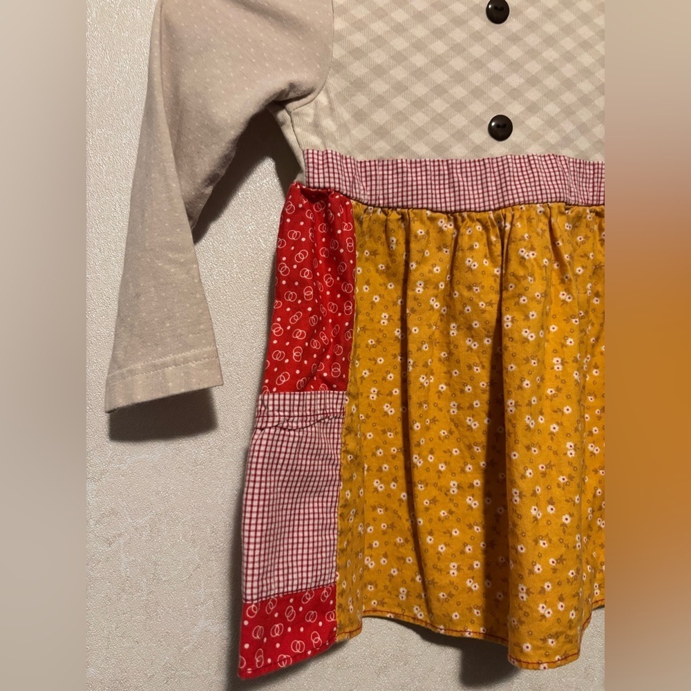 RicRac & Ruffles Patchwork Tunic |EUC |Girls 4t - Picture 2 of 6